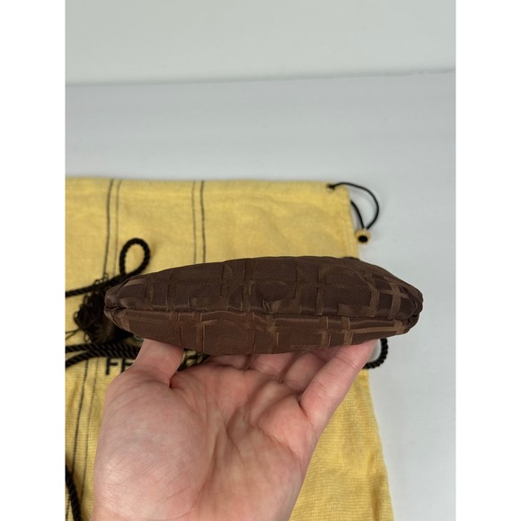 Fendi Drawstring Monogram Crossbody Bag Vintage Tassel Authentic - Picture 6 of 11